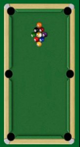 aerial view of pool table