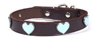 dog collar with hearts