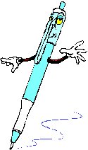 cartoon pen with arms and legs
