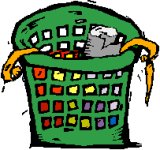 items in a laundry basket