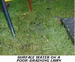 surface water on poor draining soil