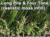 long pile four tone realistic artificial moss infill