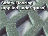 safety flooring applied under grass