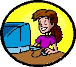 lady at a computer