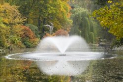 fountain in lake