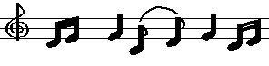 musical notes on a stave