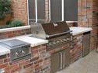 brick built outdoor kitchen