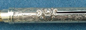 slider on engraved silver pencil