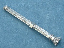 engraved silver pencil