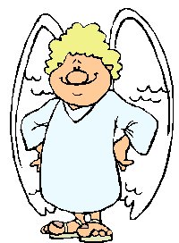 cartoon of fed up angel