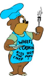 bear dressed as a chef